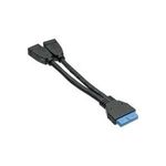 InLine® USB 3.0 Adapterkabel, 2x Buchse A auf Pfostenanschluss 19pol. (33445I)