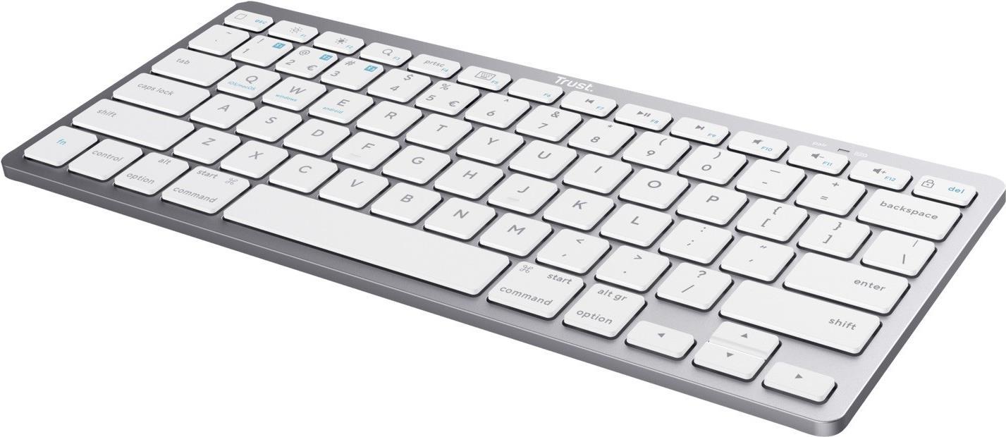 Trust 24651 Tastatur Bluetooth QWERTY US Englisch Silber (24651)