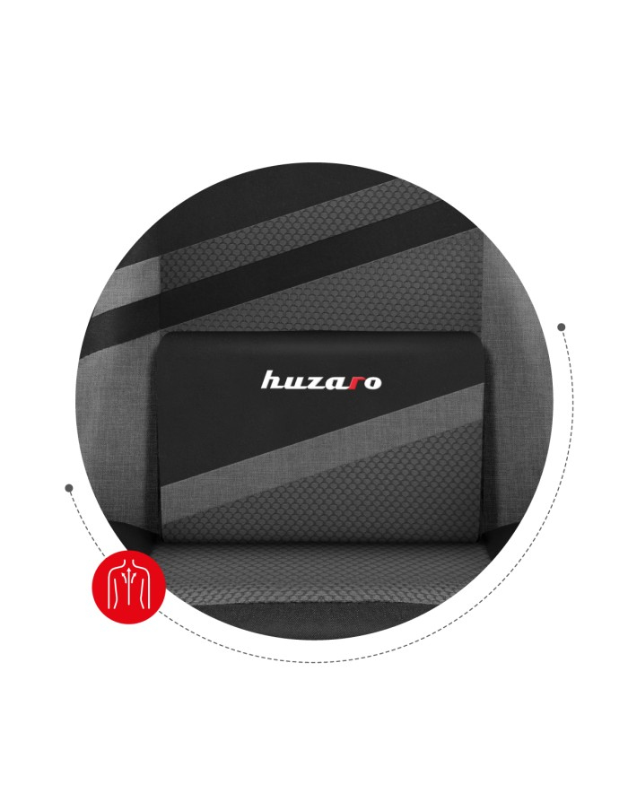 Huzaro Force 4.4 Grey Mesh Gaming-Stuhl Schwarz/Grau