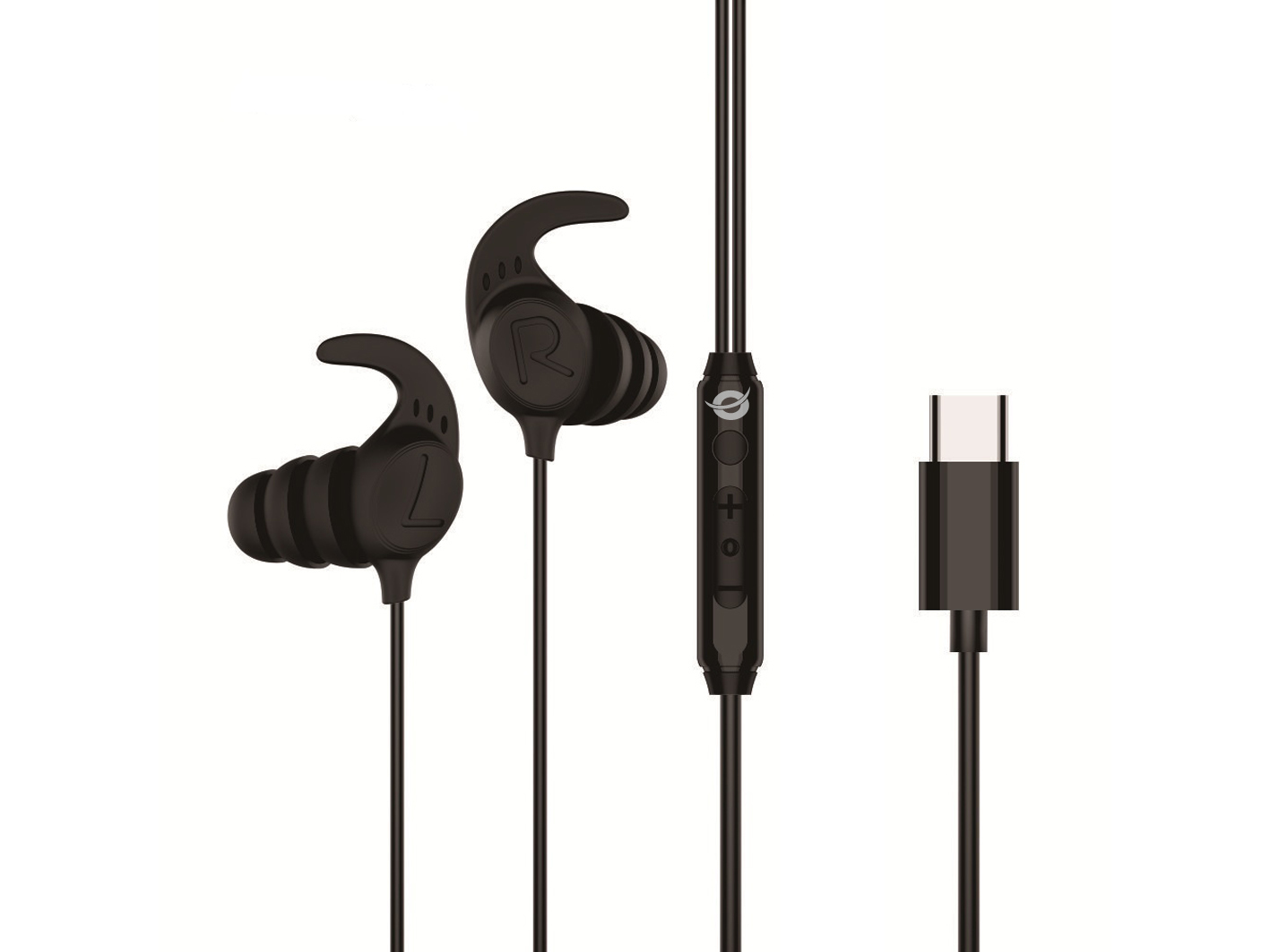 Conceptronic BRENDAN05B In-Ear Headset USB-C Mikrofon 1,2 m Schwarz