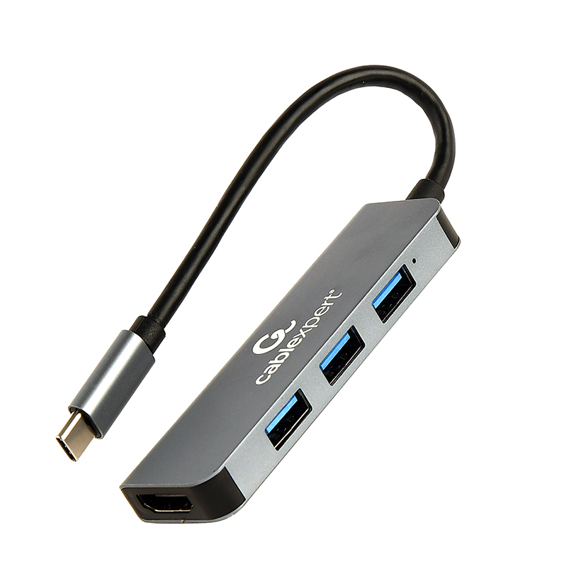 Cablexpert A-CM-COMBO2-01 Dockingstation USB-C 3.2 Gen 1 HDMI Grau