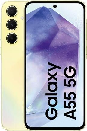 Samsung GALAXY A55 5G A556B Dual-SIM 128GB Lemon Android 14.0 Smartphone (SM-A556BZYAEUB)