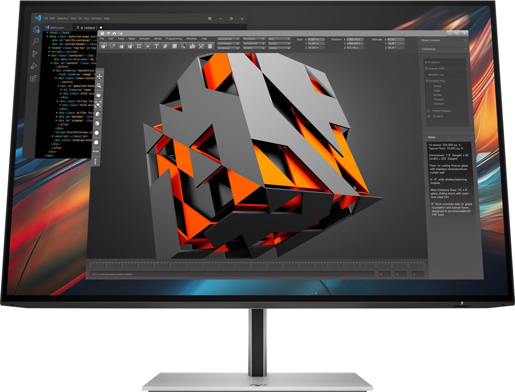 HP Serie 7 Pro 724pu 24" Monitor 1920 x 1200 Schwarz, Silber