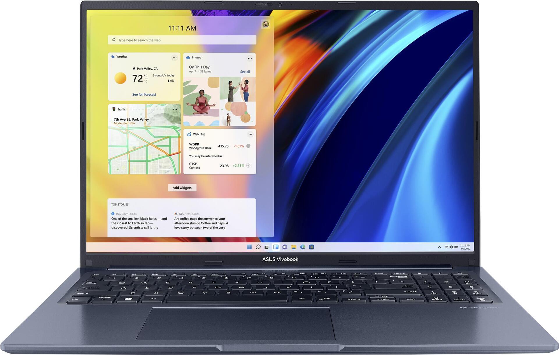 ASUS VivoBook 16X i7-12700H Notebook 40,6 cm (16" ) WUXGA AMD Ryzen™ 7 PRO 8 GB DDR4-SDRAM 512 GB SSD Wi-Fi 6 (802.11ax) Windows 11 Home Blau (90NB0WB1-M003S0)