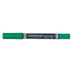 10 STAEDTLER Lumocolor duo Permanentmarker grün 0,6 - 1,5 mm (348-5)