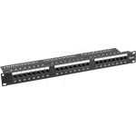 EFB-Elektronik Patchpanel Cat.6,UTP 48,30cm (19")/1HE 24xRJ45 schwarz Hersteller: EFB Elektronik (37583SW.1)