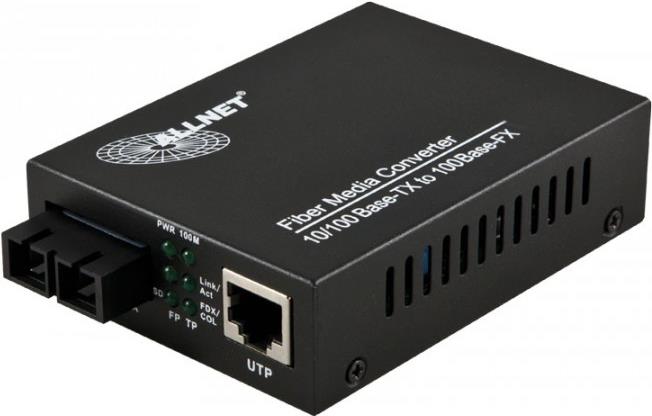 ALLNET ALL-MC106-SC-SM 100Mbit/s 1310nm Einzelmodus Schwarz Netzwerk Medienkonverter (ALL-MC106-SC-SM)