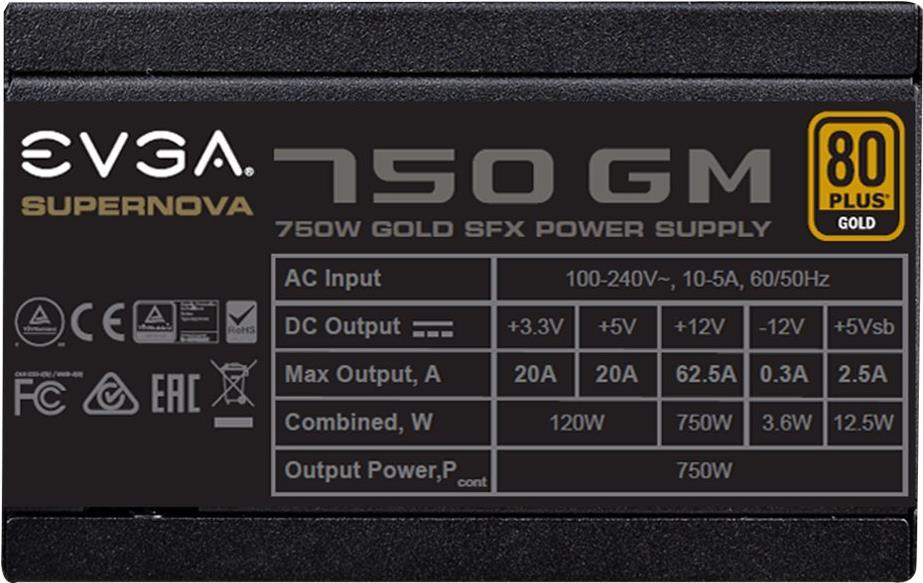 EVGA SuperNOVA 750 GM (123-GM-0750-X2)