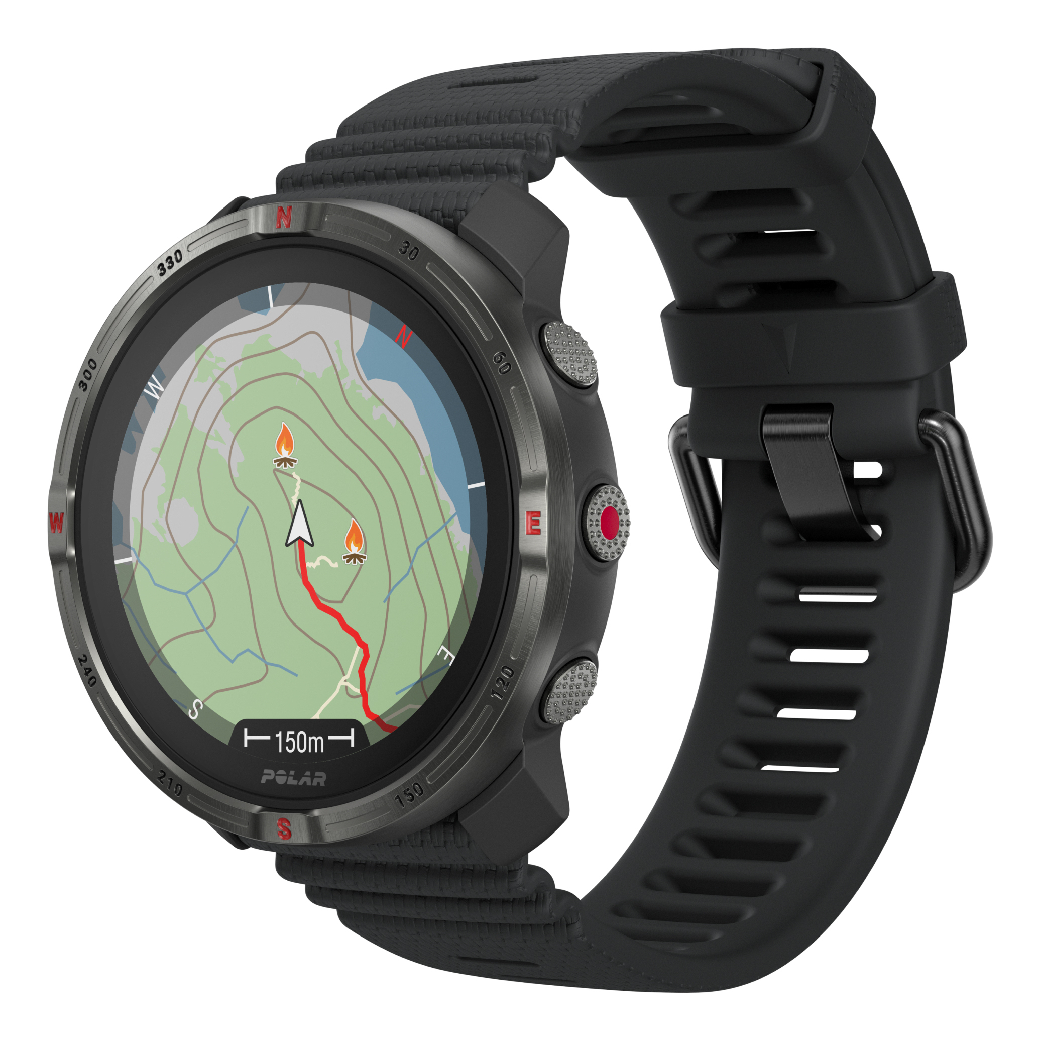 POLAR Grit X2 Smartwatch 1,28" AMOLED GPS Schwarz