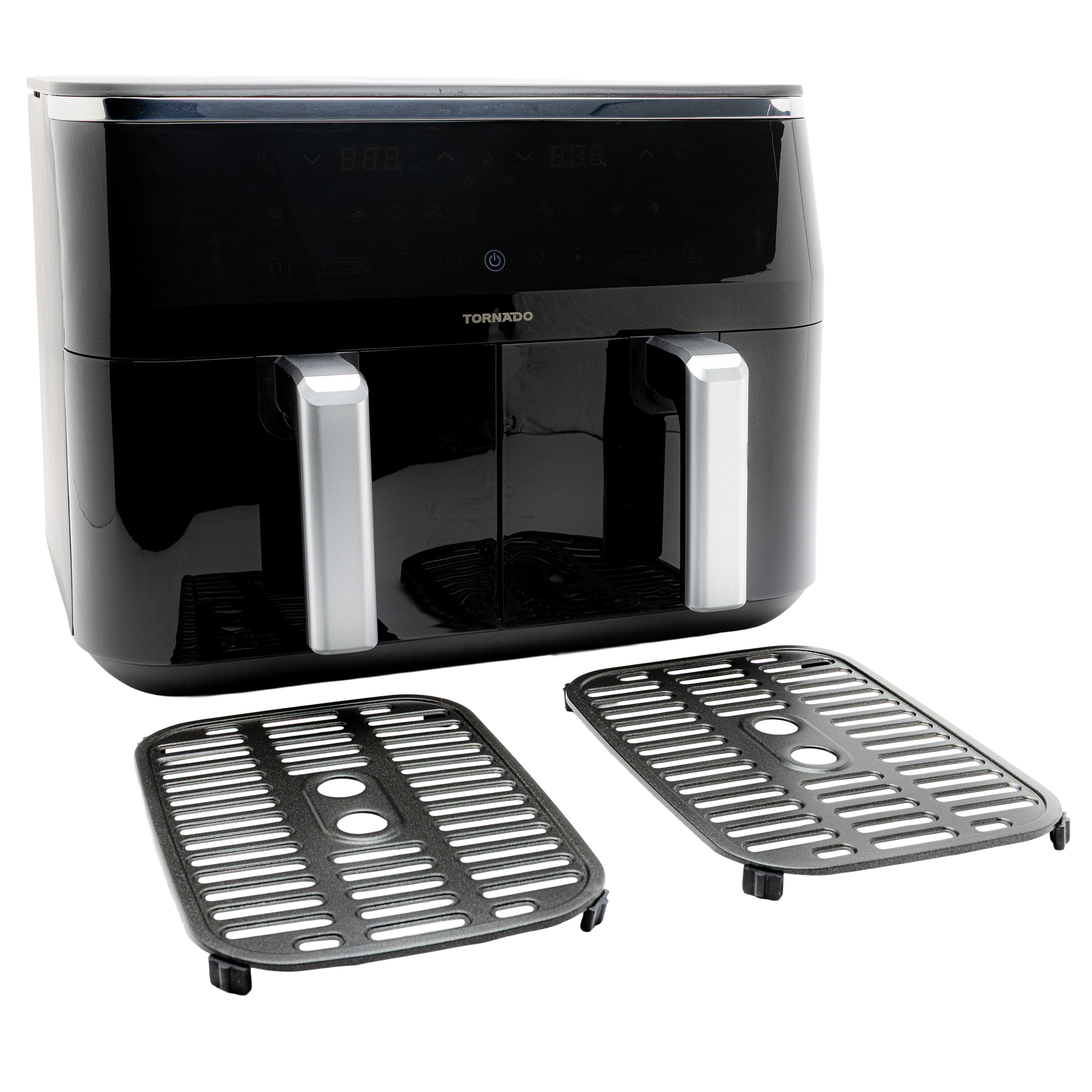 Tornado TAFT-1000-GS Heißluftfritteuse Duo 9 l 3100 W Schwarz