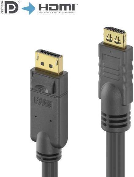 PureLink PI5110-030 Videokabel-Adapter 3 m DisplayPort HDMI Schwarz (PI5110-030)