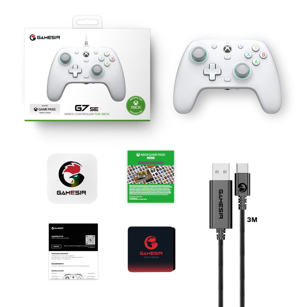 GameSir Controller G7 SE kabelgebunden Weiß für Xbox One, Xbox Series X|S