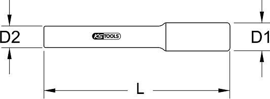 KS TOOLS 3/8" Isolierter Bithalter, 250mm (117.3812)