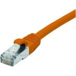 Patchkabel CAT. 6, F/UTP, PoE, halogenfrei, orange, 1,0 m Geschirmtes Patchkabel mit Rastnasenschutz (854422)