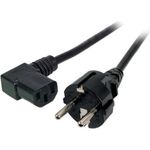 EFB-Elektronik Netzleitung Schutzkontakt 180° - C13 90°, schwarz, 2,0 m, 3 x 0,75 mm² Hersteller: EFB Elektronik (EK534.2)