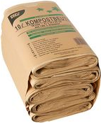 PAPSTAR Kompostbeutel, braun, 10 Liter aus 100% Altpapier, Stärke: 70 g/qm, nassfest, mit extra - 1 Stück (14186)