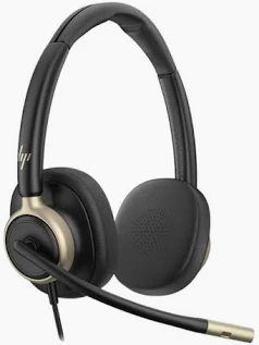 HP Poly Mission 825 kabelgebundenes Stereo-USB-Headset mit ANC - Schwarz