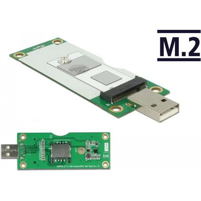 DeLOCK Converter USB2.0 Type-A male > M.2 Key B with SIM slot (63446)