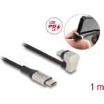 Delock USB 2.0 Kabel USB Type-C™ Stecker zu Stecker 180° gewinkelt 1 m PD 60 W (88159)