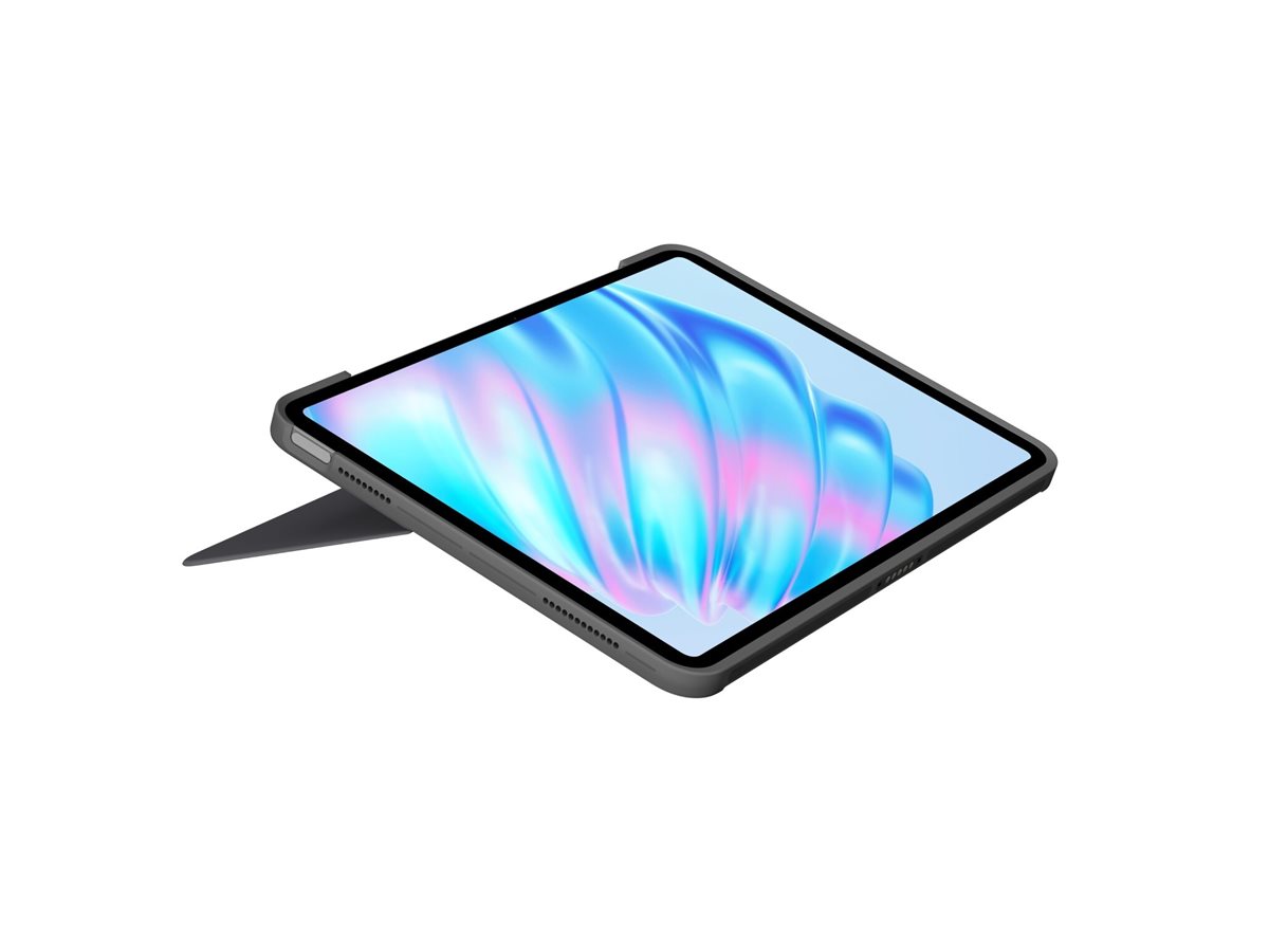 Logitech Combo Touch Tastatur und Foliohülle mit Trackpad für 11" Apple iPad Air (M2) AZERTY Französisch Oxford Gray