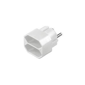Schuko-/Euro-Adapter für 2 Euro Stecker, weiß, Good Connections®