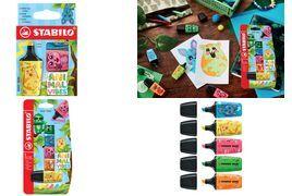 STABILO Textmarker BOSS MINI Animal Vibes, 3er Kartonetui Keilspitze, Strichstärke: 2,0 (07/03-73)