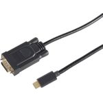 S-Conn 10-59045 3m USB C VGA (D-Sub) Schwarz Videokabel-Adapter (10-59045)