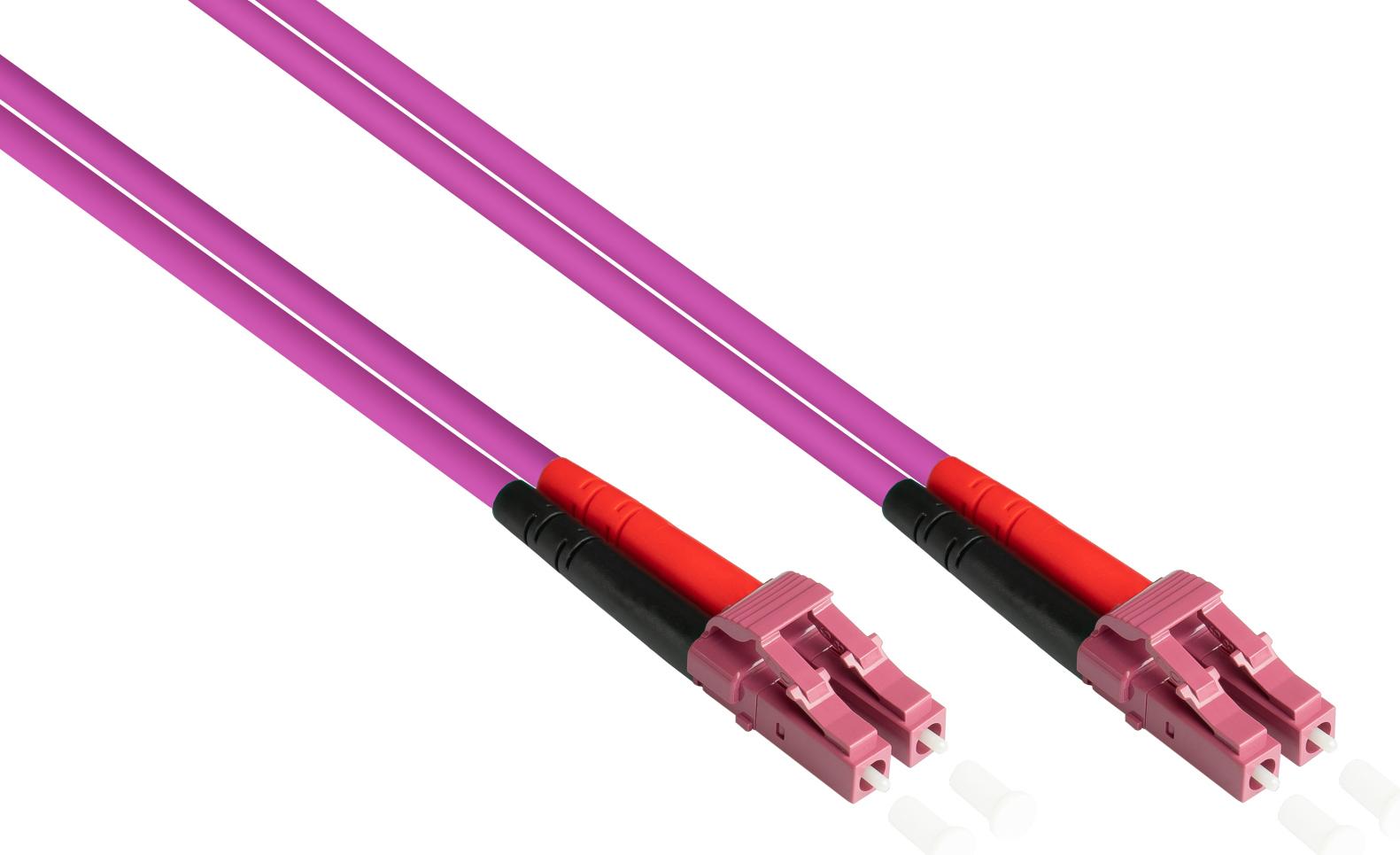Good Connections LWL Patchkabel Duplex OM4 Multimode 50/125 LC/LC 10 m Violett