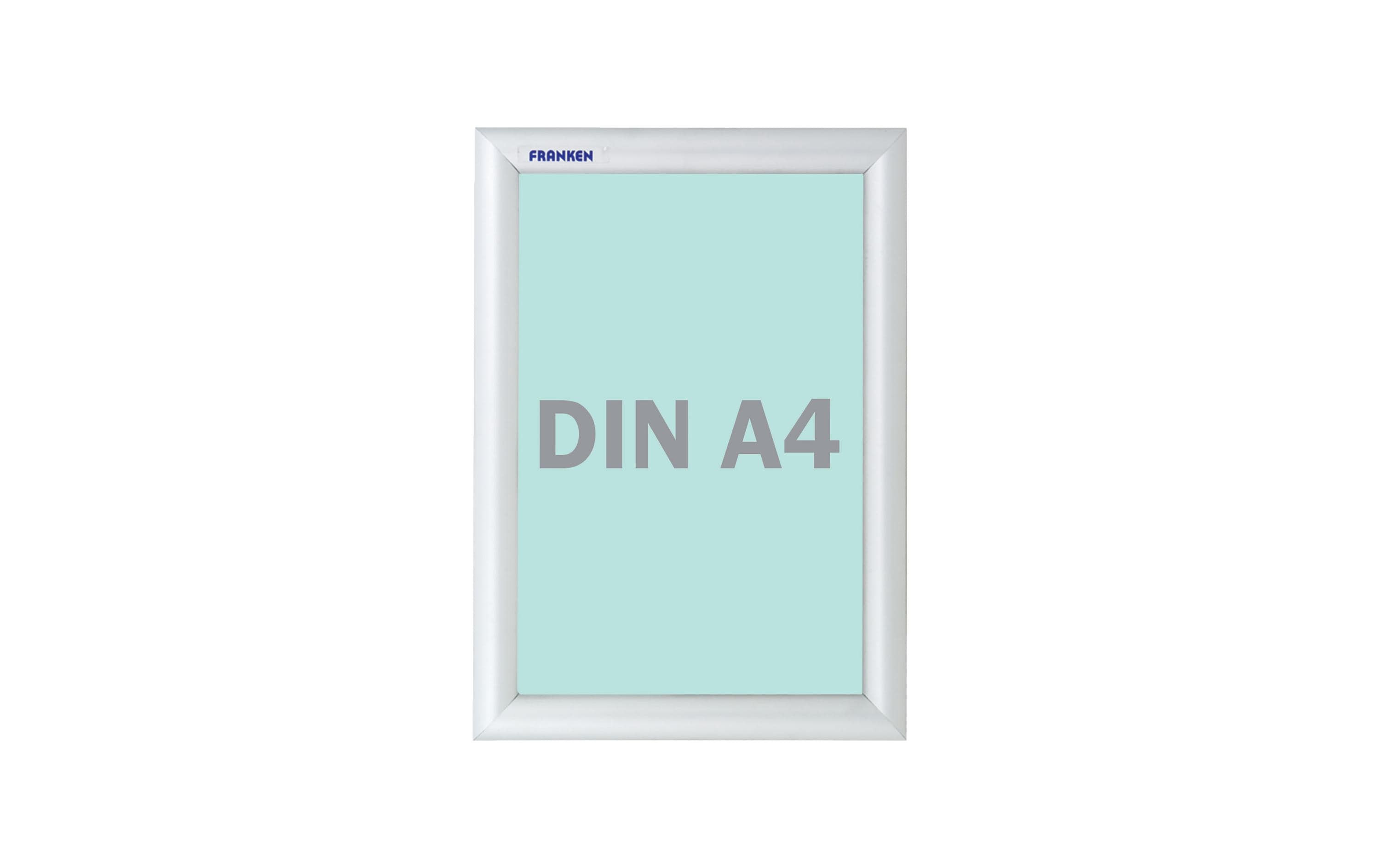 Franken Security BS1801 Plakatrahmen DIN A4 Aluminium Klapprahmen Feuerfest B1 Silber