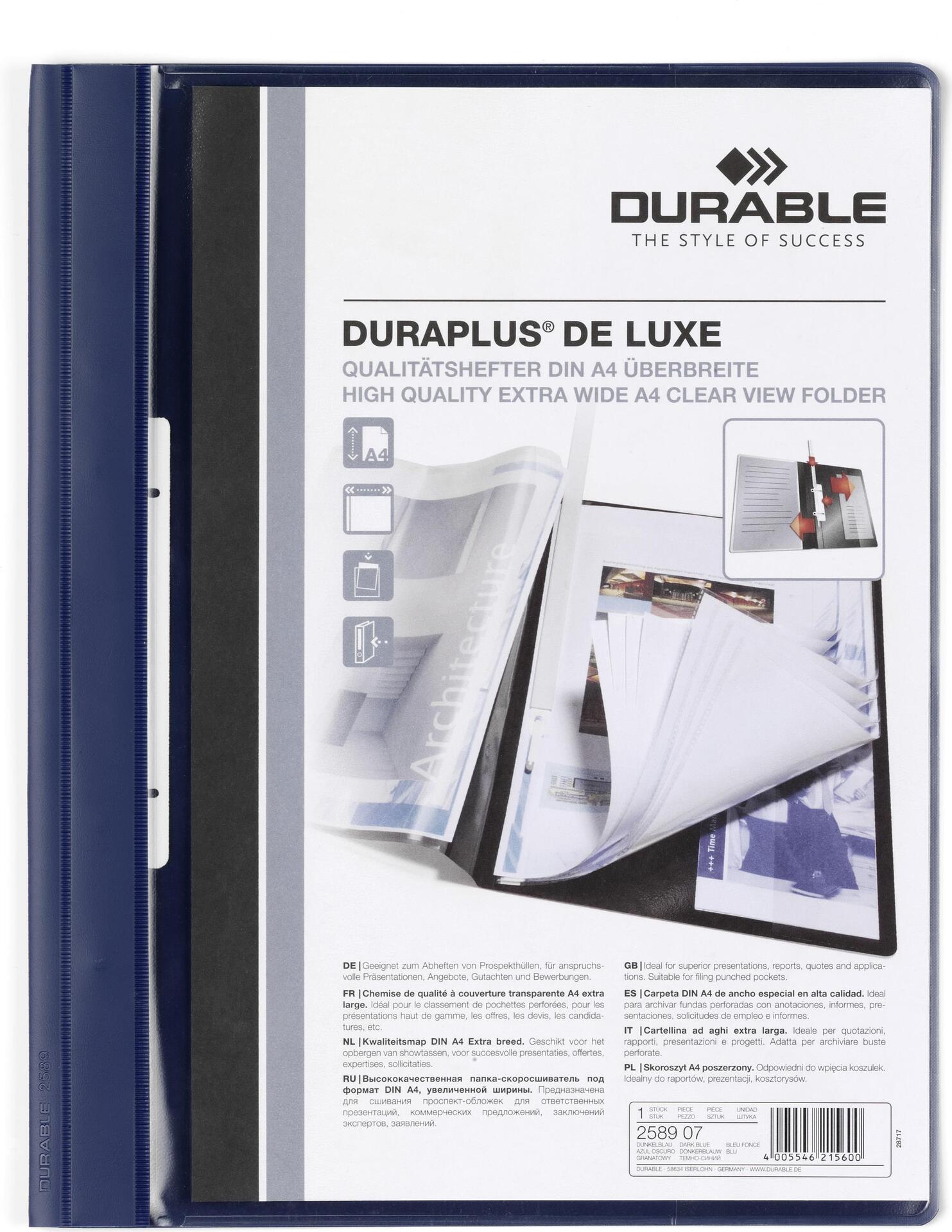 DURABLE Präsentationshefter DURAPLUS® DE LUXE A4+ 25 ST 258907