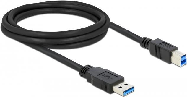 Delock Kabel USB 3.0 Typ-A Stecker > USB 3.0 Typ-B Stecker 2,0 m schwarz (85068)