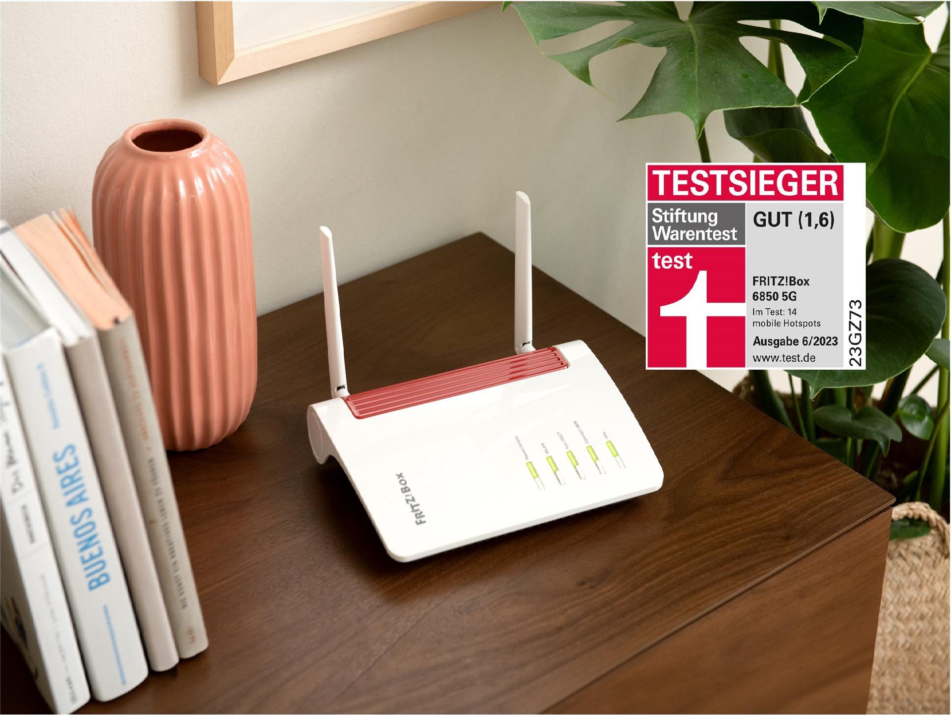 FRITZ! FRITZ!Box 6850 5G WLAN-Router 5G Wi-Fi 5 Weiß