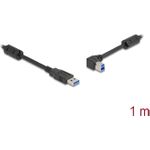 Delock 81100 USB 3.0 Kabel A Stecker auf B Stecker 90° links 1 m (81100)