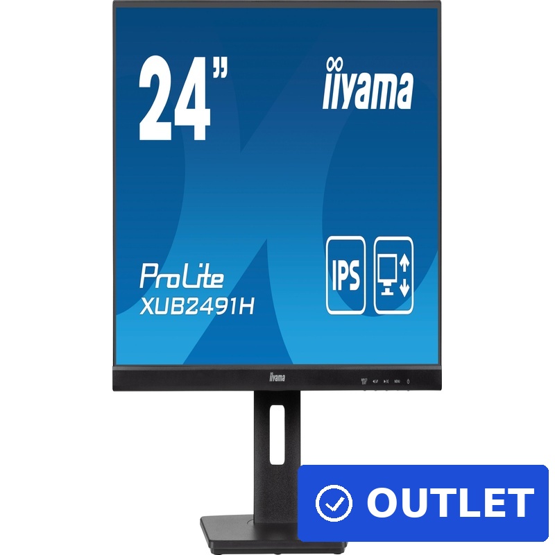 Iiyama Monitor TFT XUB2491H 60.5cm IPS 23.8''/1920x1080/DP/HDMI/100Hz/höv [Energieklasse E] (XUB2491H-B1) (geöffnet)