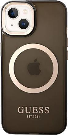 Guess Translucent MagSafe Compatible Case für Apple iPhone 14 - black (GUHMP14SHTCMK)