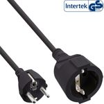 InLine® Strom-Verlängerung Schutzkontakt Stecker / Buchse, schwarz, 20m (16410F)