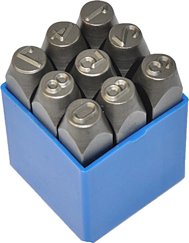 KS TOOLS Zahlen-Prägestempel-Satz, 10-tlg. (156.0467)