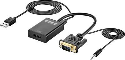 SpeaKa Professional AV Konverter SP-12111624[VGA Klinke - HDMI] 1920 x 1080 Pixel (SP-12111624)