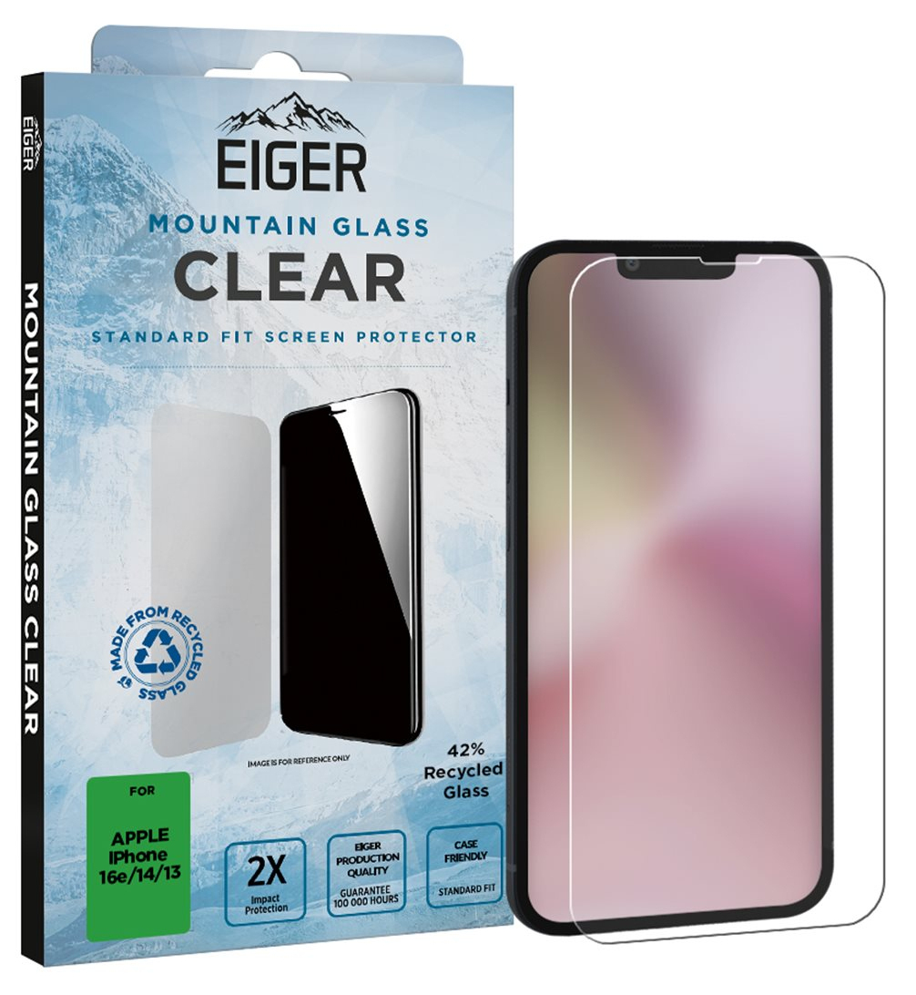 Eiger Mountain Glass Clear Displayschutzglas für iPhone SE 2025/14/13 Transparent
