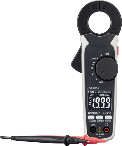 Voltcraft VC541 Leckstromzange 100µA digital CAT III 600 V Anzeige Counts 2000 Ableitstrom (VC-16044230)