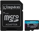 KINGSTON microSDXC Canvas Go Plus 512GB + Adapter (SDCG4/512GB)