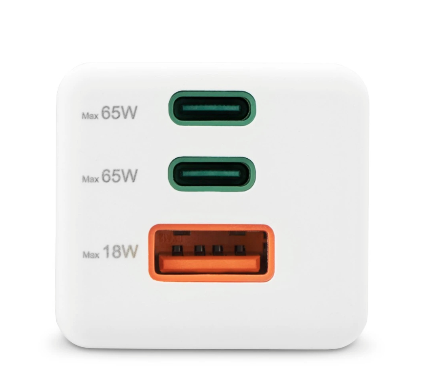 Hama 65W Mini-Schnellladegerät 2x USB-C PD 1x USB-A QC Weiß