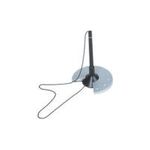 helit Kugelschreiber-Ständer Silver, schwarz-silber mit schwarz verchromter Metallkette, aus Polystyrol (H6220399)