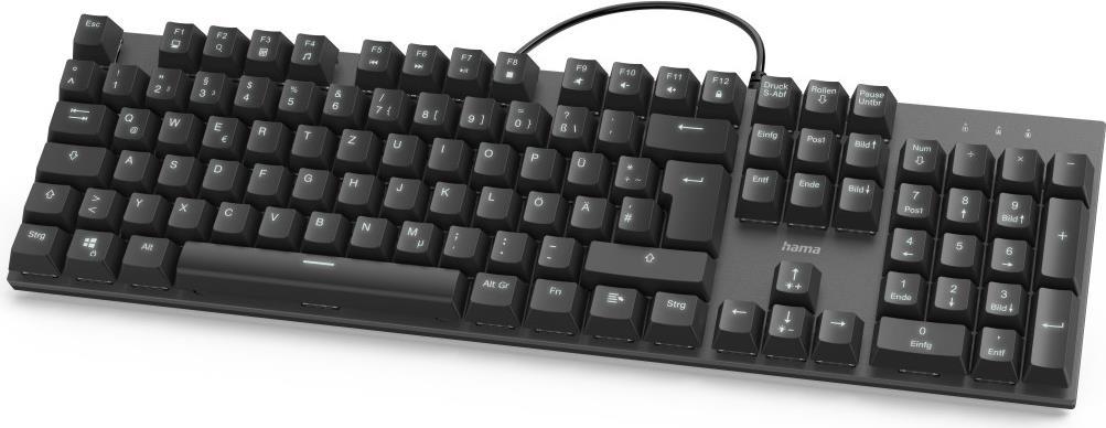 Hama Mechanische Office-Tastatur MKC-650, extralanges Kabel, Schwarz/Anthrazit (00182678)