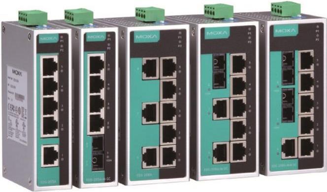 Moxa EtherDevice Switch EDS-208A-MM-SC Unmanaged, 8 Port 6 x RJ45 10/100BaseTX + 2 x 100BaseFX SC Multimode