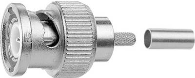 Telegärtner BNC-Kabelstecker Crimp G39 75 Ohm, crimp/crimp, Standard, A0206, G39 (0.8/3.7-6.15)  - 5 Stück (J01002A0016)