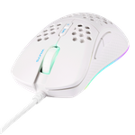 Deltaco WM75 Gaming-Maus USB Optisch Weiß 7 Tasten 6400 dpi Beleuchtet Integriertes (GAM-108-W)