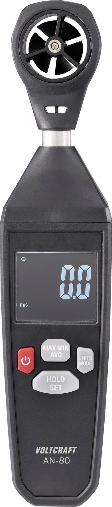 Voltcraft AN-80 Anemometer 0,3 bis 30 m/s Windgeschwindigkeit Lufttemperatur CFM