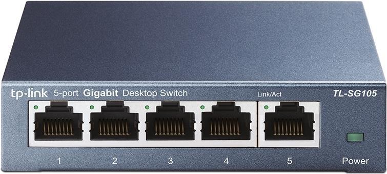 TP-Link 5-Port Gigabit Switch (TL-SG105 V5) [Auto-MDI/MDIX, Metallgehäuse, Green-Ethernet] (TL-SG105 V5)