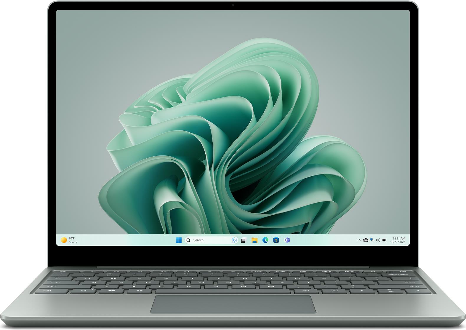 Microsoft Surface Laptop Go 3 31,5 cm (12.4") Touchscreen Intel® Core™ i5 i5-1235U 8 GB LPDDR5-SDRAM 256 GB SSD Wi-Fi 6 (802.11ax) Windows 11 Home Grün (XK1-00035)